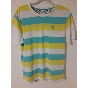 Denim and Flower Womens Soft Striped T-shirt Size L Hummingbird